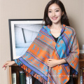 2017 autumn winter square warm fake cashmere scarf turkish jacquard pashmina shawl with tassel